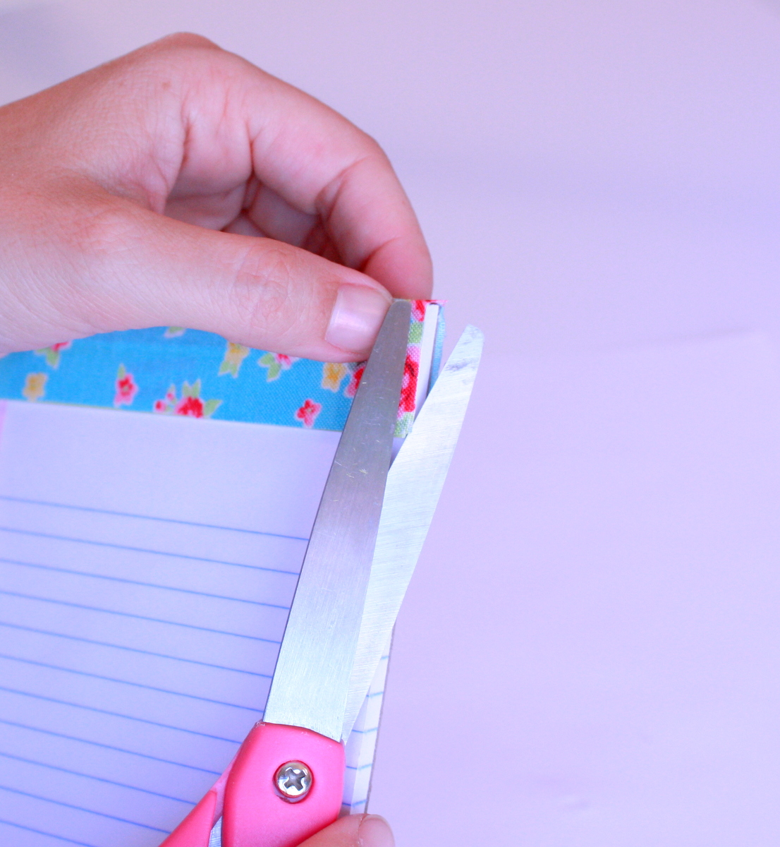 DIY Scrappy Fabric Notepad Tutorial - Sahnda Marie