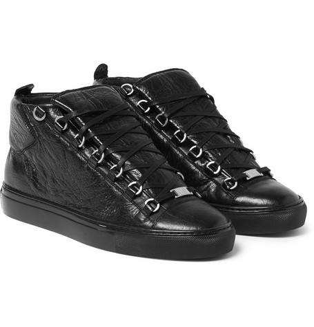 Creases Worth Showing Off: Balenciaga Arena Creased Leather High-Top ...