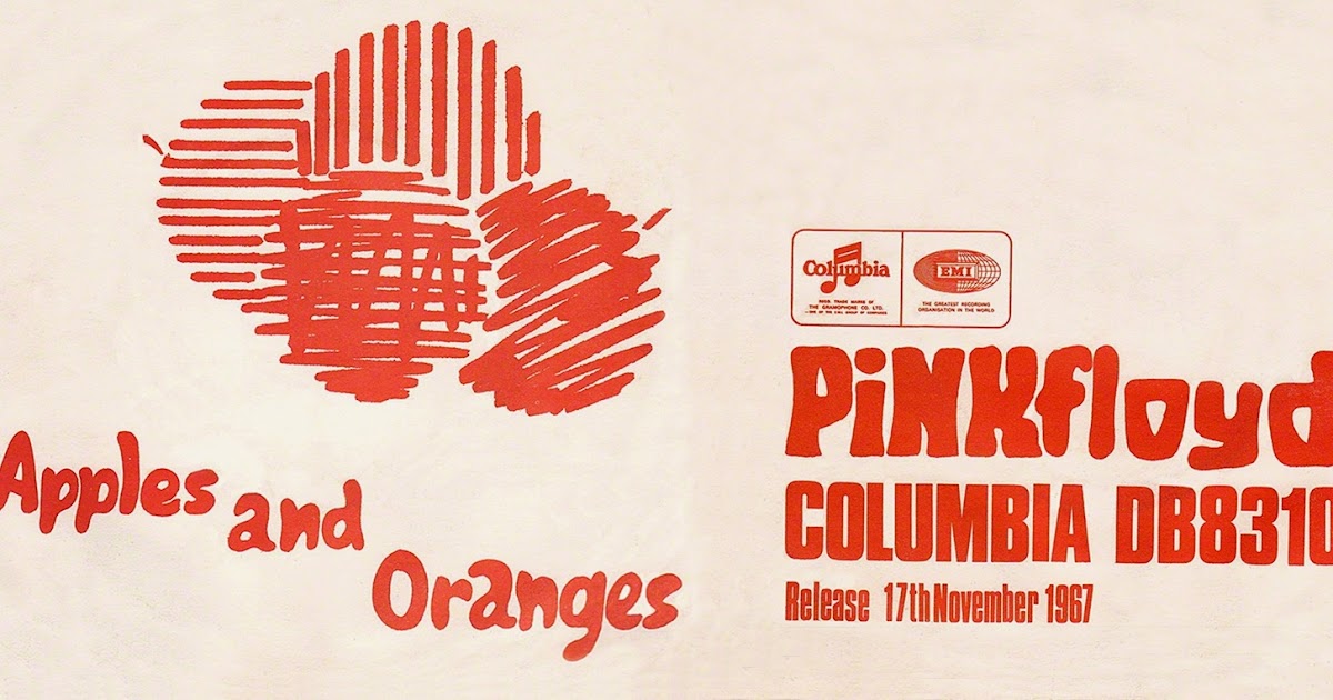 Pink Floyd Ilustrado 1967 Apples And Oranges Single