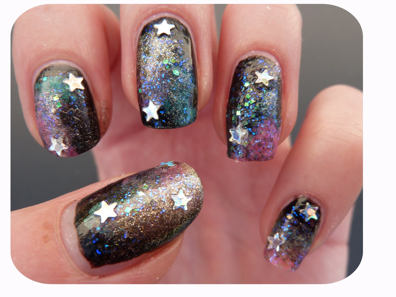 Outer Space Nail Art - wide 5