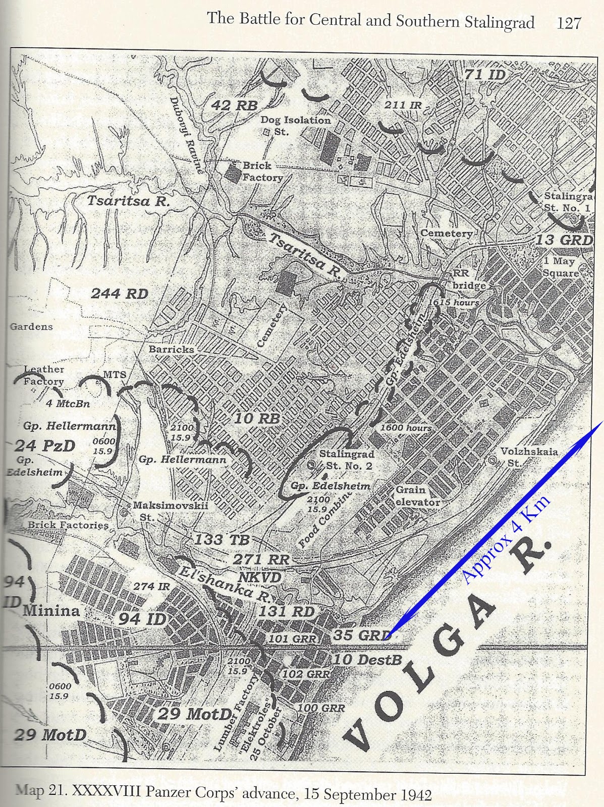 Сталинград карта города до войны