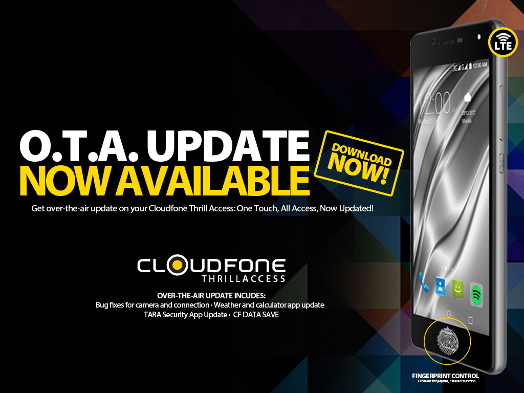 Cloudfone Thrill Access Over-The-Air OTA Update