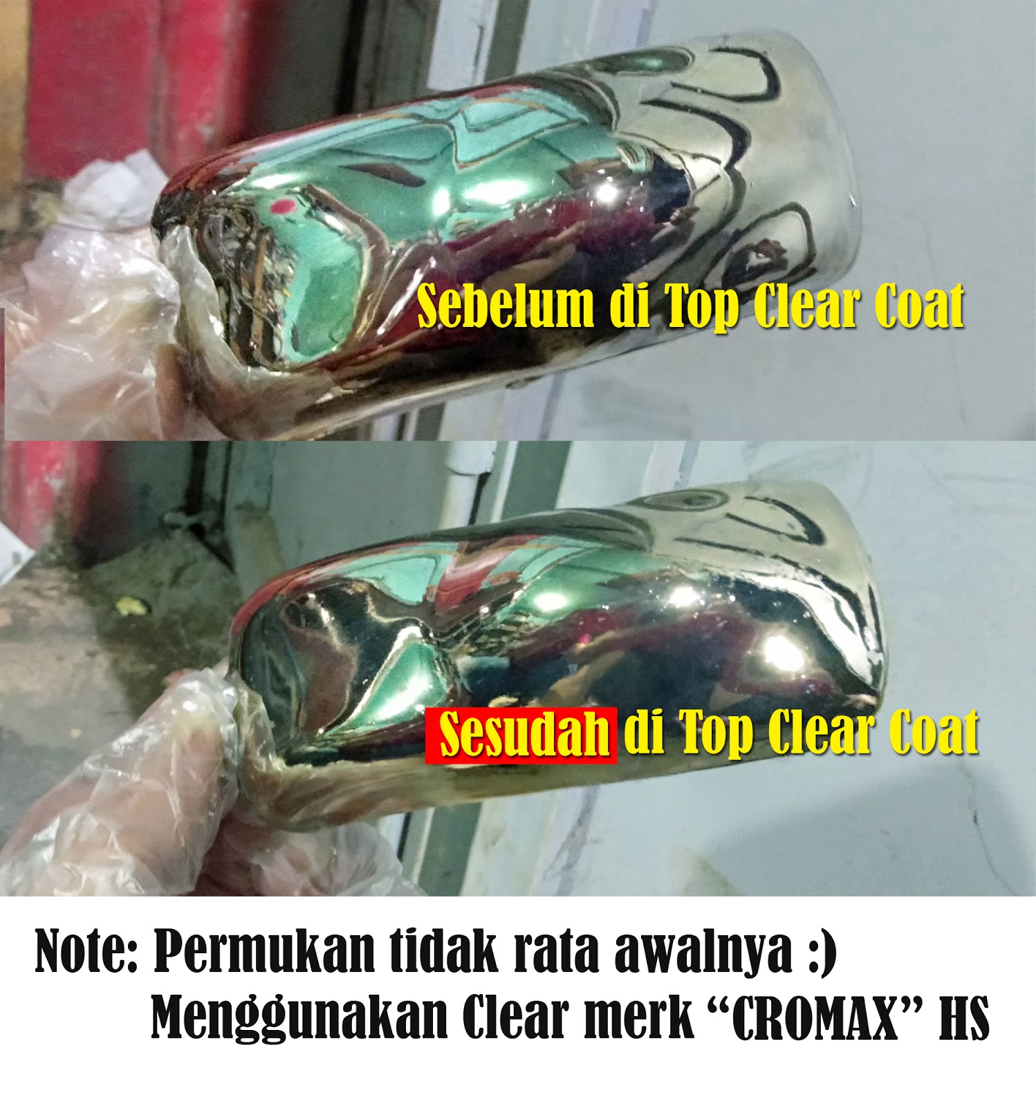 Cara Mengatasi Pernis (Clear Coat) di Atas Chrome Spray