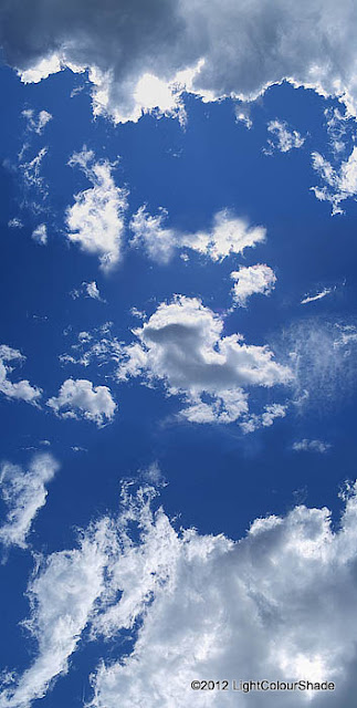 Stratocumulus clouds in the blue sky