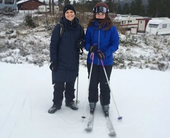 Crown Princess Victoria of Sweden and her family came together for resting and a short holiday at Trysil - Skistar Ski Center of Norway