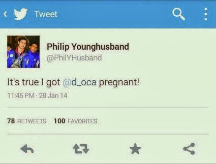 Phil Younghusband tweet Denisse Oca pregnant