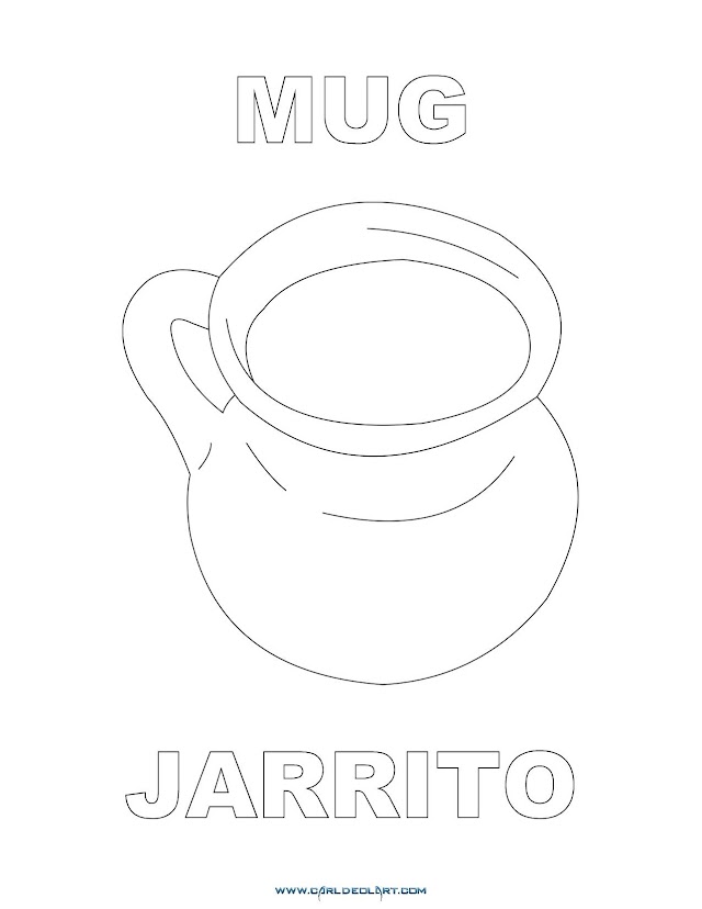 Dibujos Inglés - Español con J: Jarrito - Mug