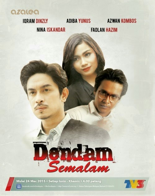 Sinopsis Dendam Semalam drama TV3, review Dendam Semalam, gambar dan pelakon Dendam Semalam, Iqram Dinzly – Farizal, Hakimi, Adiba Yunus – Atiqah, Azwan Kombos – Amirul, Dendam semalam episod akhir