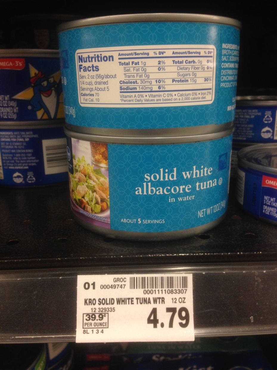 Healthy Grocery Albacore Tuna, Solid White, 12 oz Kroger