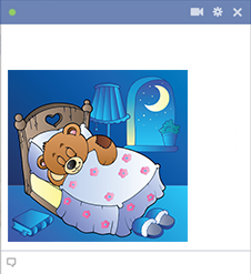 Facebook teddy bear sticker
