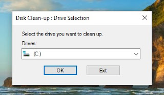disk clean up untuk membersihkan drive c