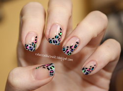 french nail nails leopard neon designs manicure animal colorful mani colors cheetah simple tada tips rebecca bright likes awesome crazy