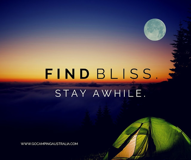 camping image and inspirational quote