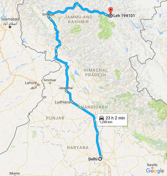Knowingnuts Travel Roadmap Delhi To Leh Via Srinagar.JPG