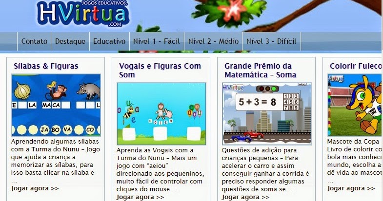 Escola Municipal Atalaia: HVirtua - Jogos online