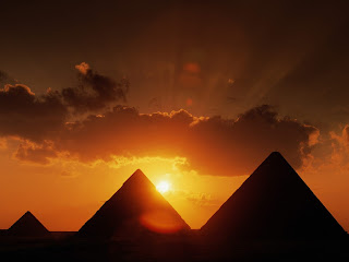 sunset pyramid wallpaper free high definition 