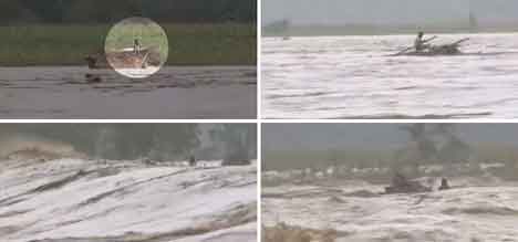 Woman swept away by river - Typhoon Labuyo
