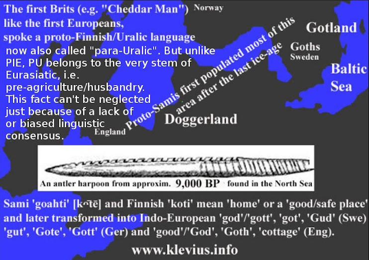 The first Brits from Doggerland spoke a para-proto-Finnish/Uralic language