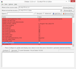 robotics & programming: how to setup vtk library on python