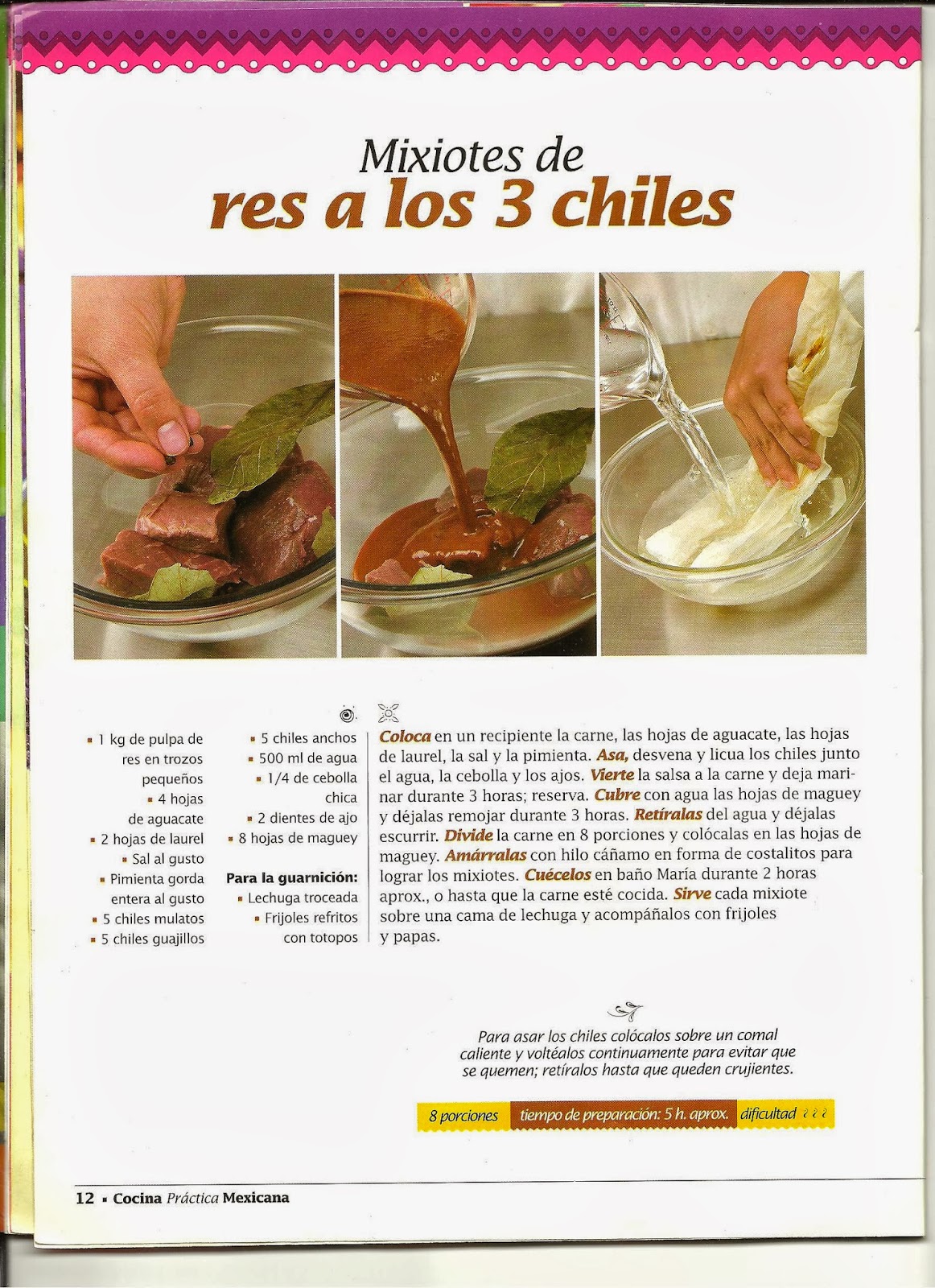 Bordado Fantasia Marimur Recetas Como Hacer Mixiotes De Pollo De