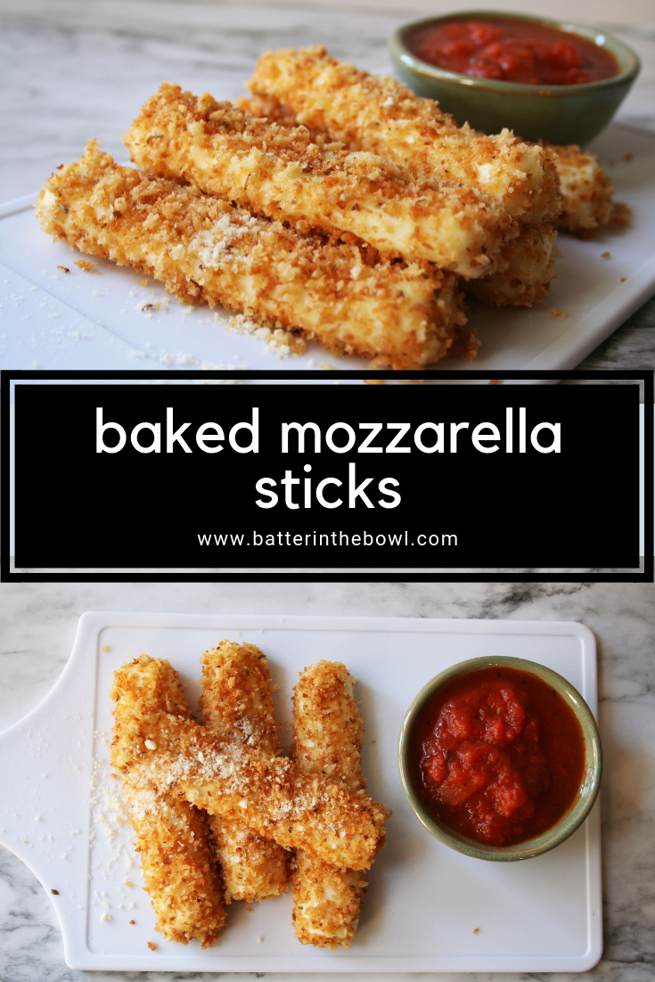 Baked Mozzarella Sticks Batter in the Bowl