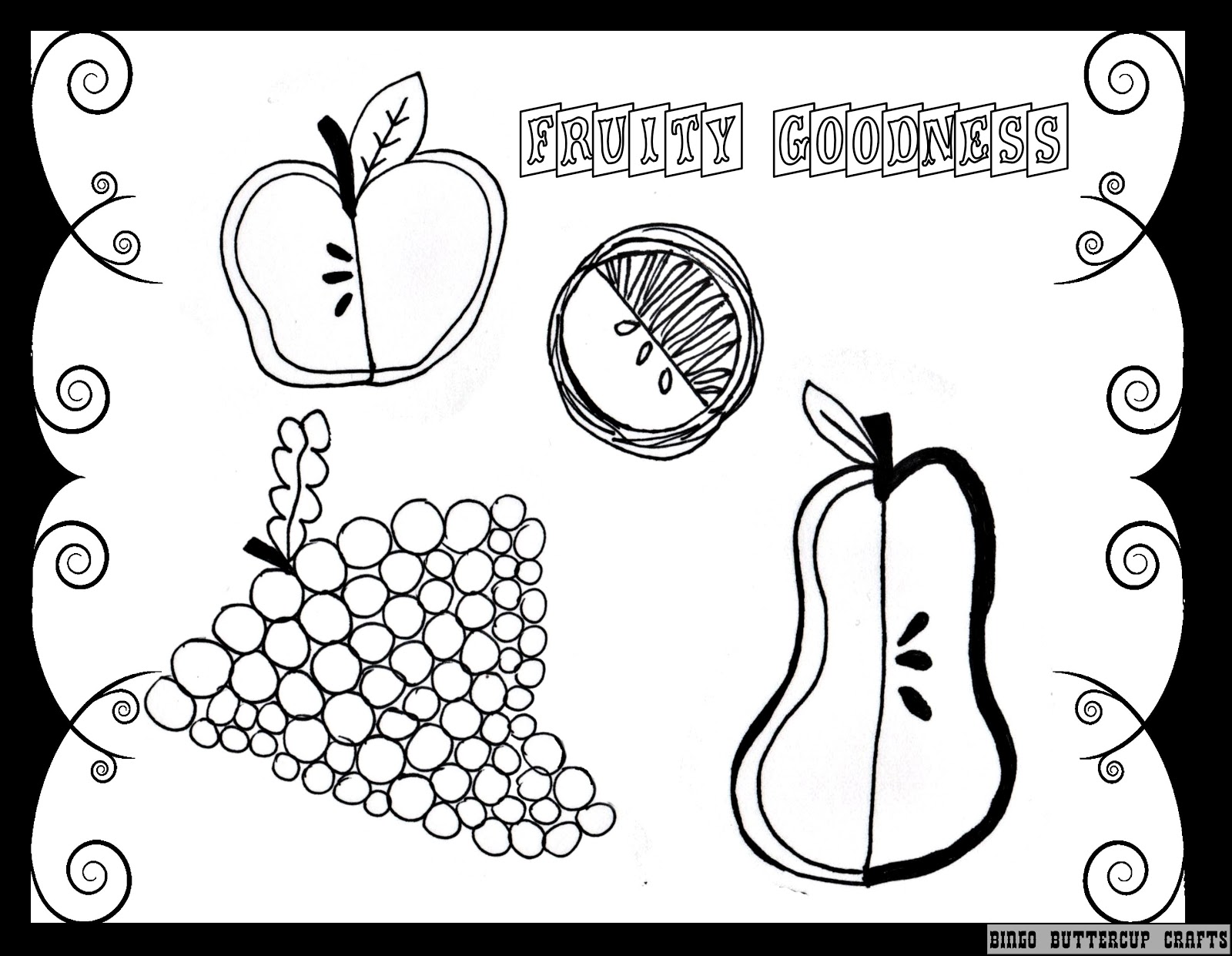 Download Bingo Buttercup Designs: Color Me Crafty: Cute Food!