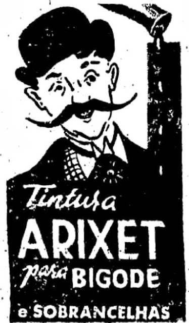 Propaganda de Tintura para Bigodes e Sobrancelhas - Aritex - Anos 50 (1951).