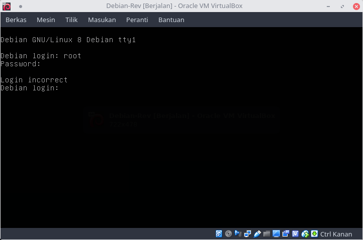 Debian root. Debian login.