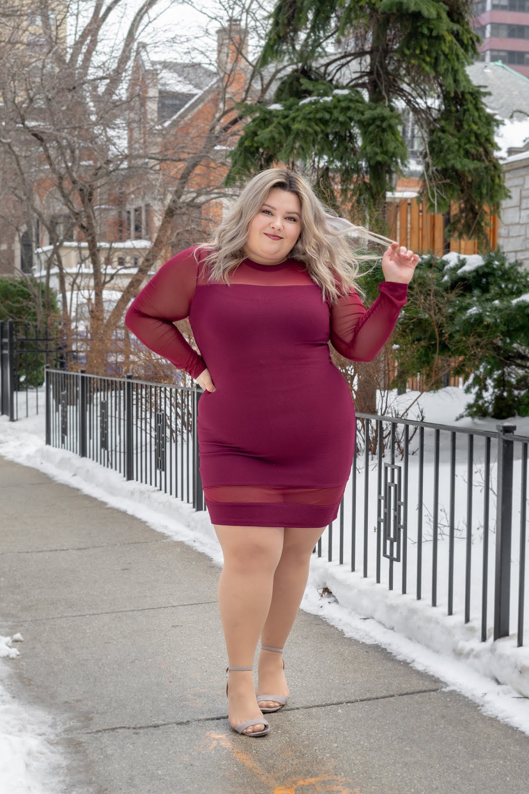Chicago Plus Size Petite Fashion Blogger, YouTuber, and model Natalie Craig, of Natalie in the City, reviews Fashion Nova Curve's Pretty Young Thang Dress.