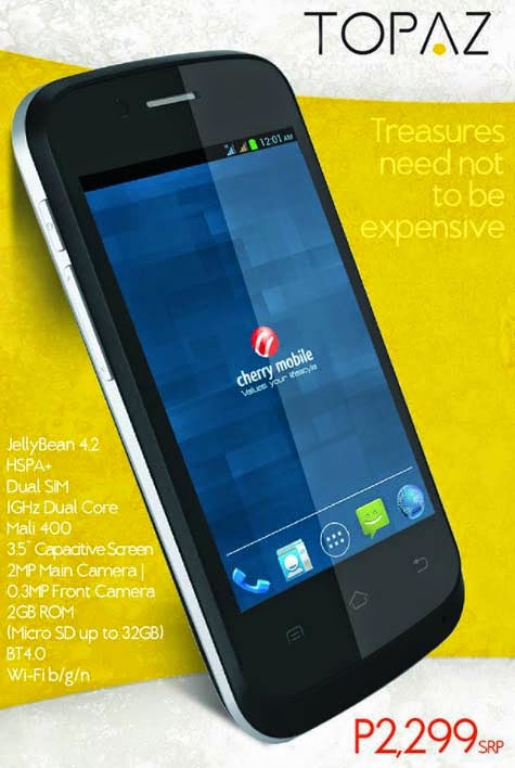 Cherry Mobile Gem Collection under Php 2K and Php 3K Smartphones Cherry Mobile Topaz