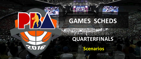 List of Quarterfinals Game Schedule Scenarios 2016 PBA Comm's Cup