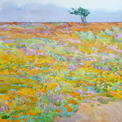 watercolors watercolor robin wildflowers fog california purcell beach pebble plein tradition air painting paintings robinpurcellpaints meadow