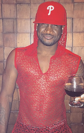 3 Photos: Peter Okoye steps out in men's see-through net top