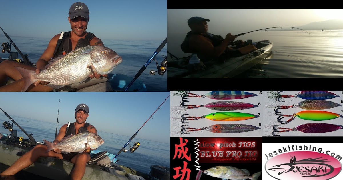 ISAKI FISHING LA PESCA DE DENTON EN KAYAK SLOW JIGGING BLUE PRO JIGS