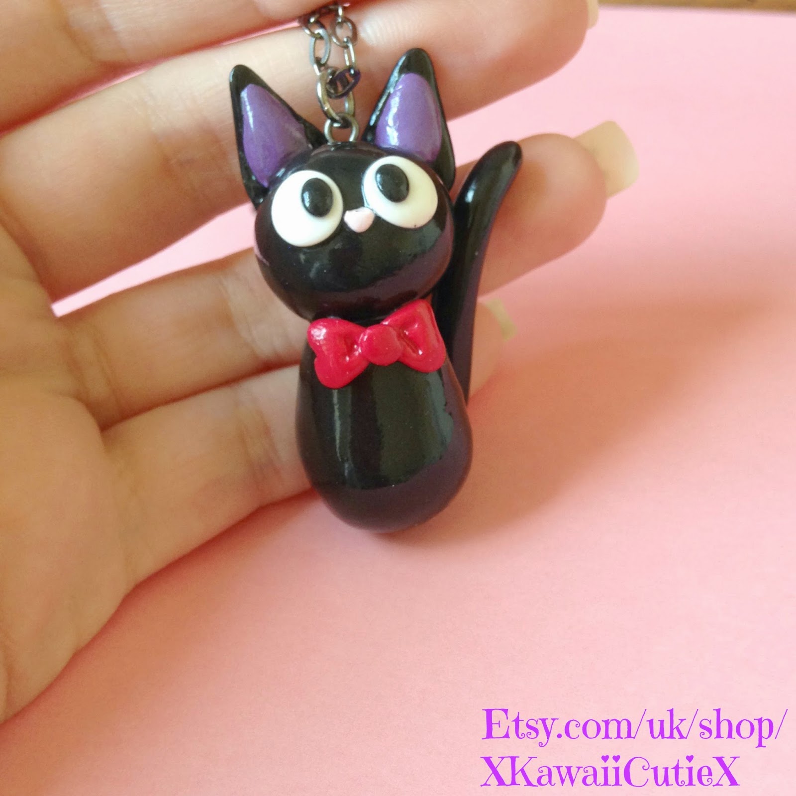 Kawaii Cutie Blog Jiji Necklace, Studio Ghibli Kiki's Delivery Service