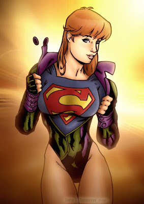 Super heroes versión femenina ilustraciones