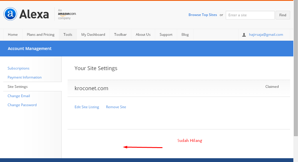 Cara Menghapus Blog Di Alexa
