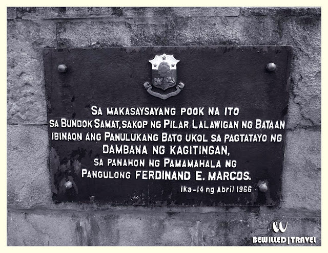 Samat Shrine was built under the administratin of Former President Ferdinand Marcos to commemorate the heroism and valor of Filipino soldiers.