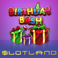 Slotland is celebrating its 20th birthday with a new slot called Birthday Bash! Get your $15 freebie to try it!