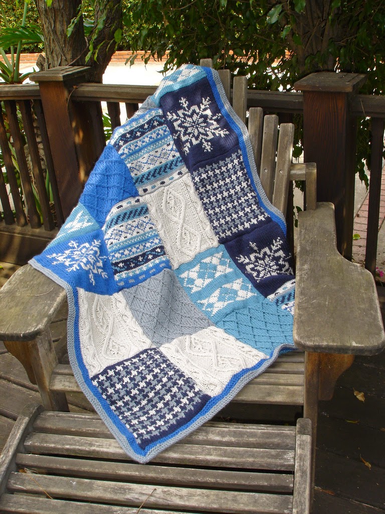 Daily Knitting Patterns Fireside Patchwork Afghan