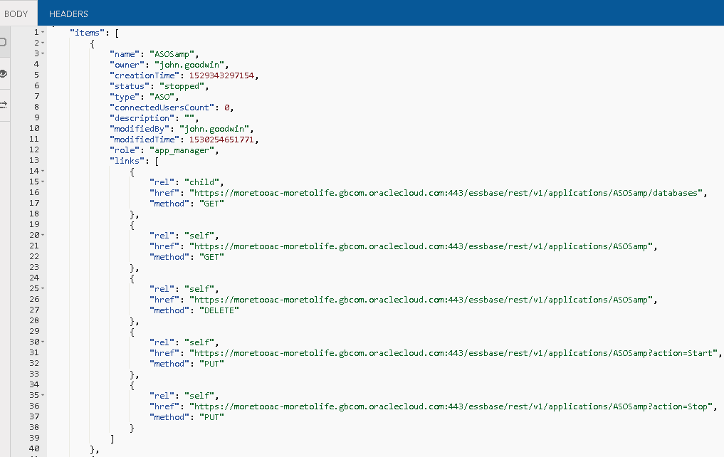 More to life...: Essbase REST API - Part 2