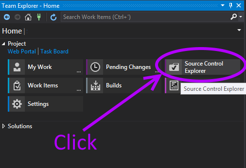 codingtrabla: Microsoft Visual Studio: open Source Control Explorer ...