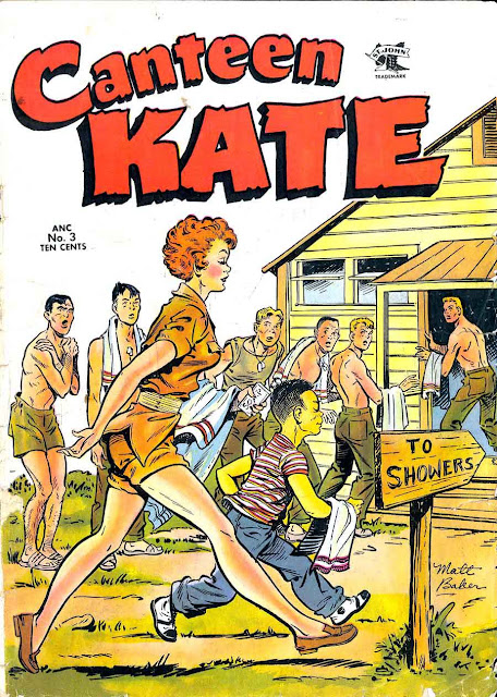 Canteen Kate v1 #3 st john 1950s golden age comic book cover art by Matt Baker Canteen Kate v1 #3 st john 1950s golden age comic book cover art by Matt Baker