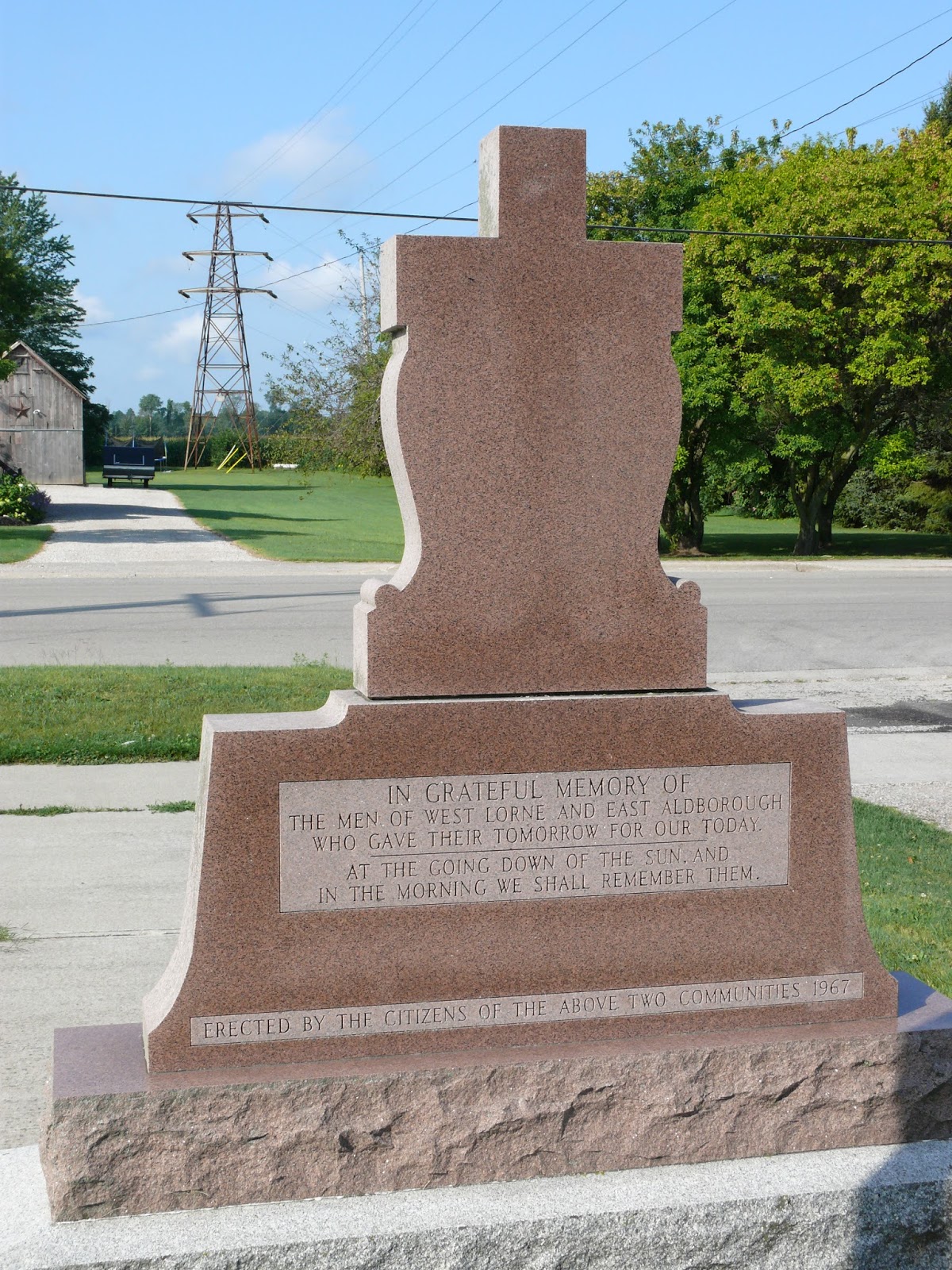 Ontario War Memorials West Lorne