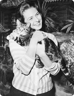 ingrid bergman cat february classic natalie wood tabby hugs her