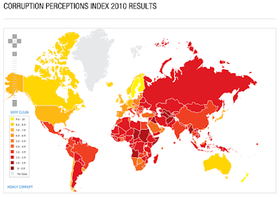 Corruption: The Explosive Earth's Perpetual Blasting Cap How corrupt individual countries are perceived to be