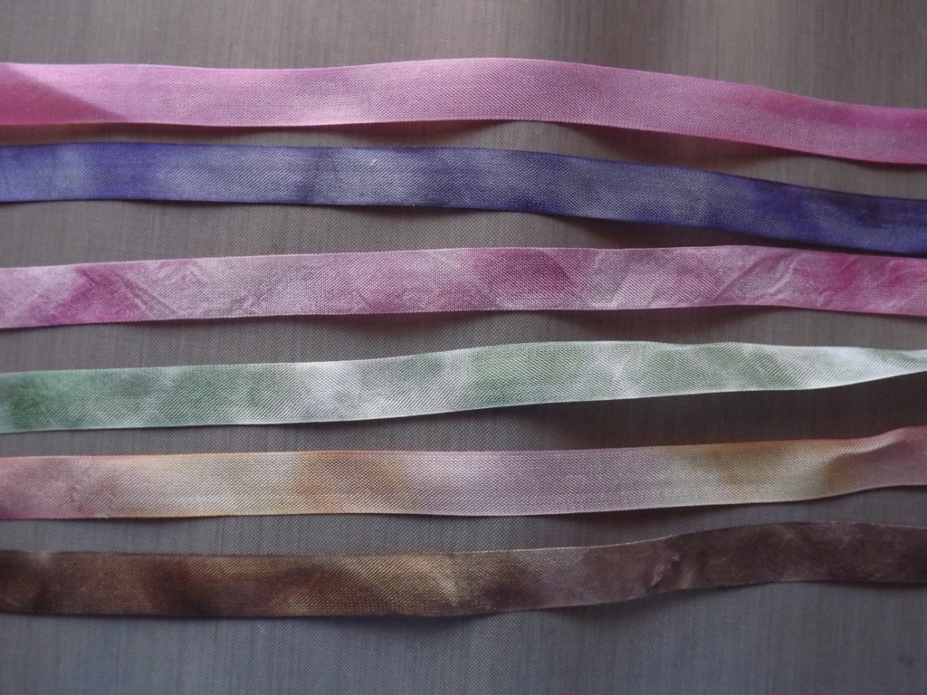 Delightfully Crazy HandDyed Seam Binding/Ribbon Tutorial Cardmaking