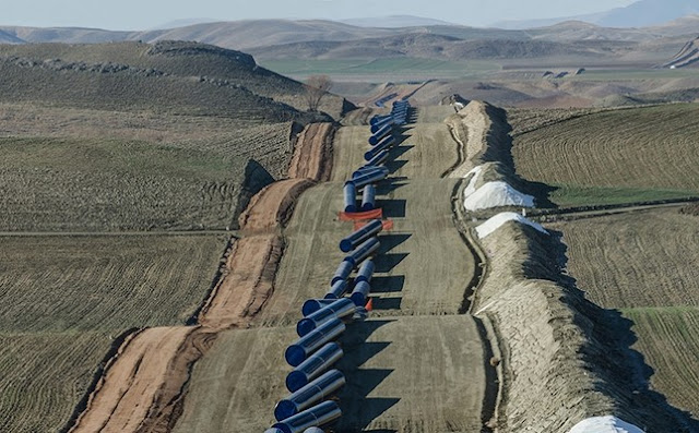 Image Attribute: A file photo of a section of TANAP Pipeline Under-construction