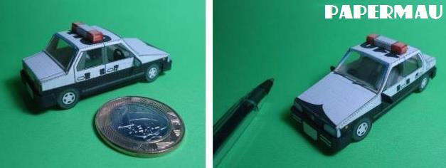 Papermau Japanese Police Car Paper Model With Interior By