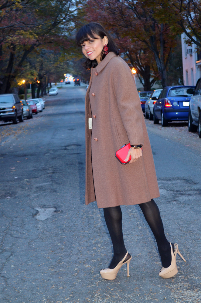 Camel coat outfit